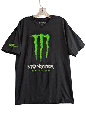 Monster Energy Unleash The Beast Mens T-Shirt  - Size L Black